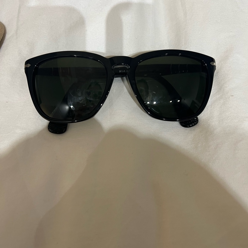 Brand New, never worn, Persol Classic Rectangular Sunglasses- Black